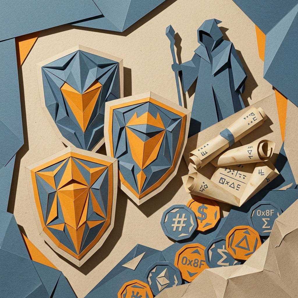 origami paper shields representing privacy